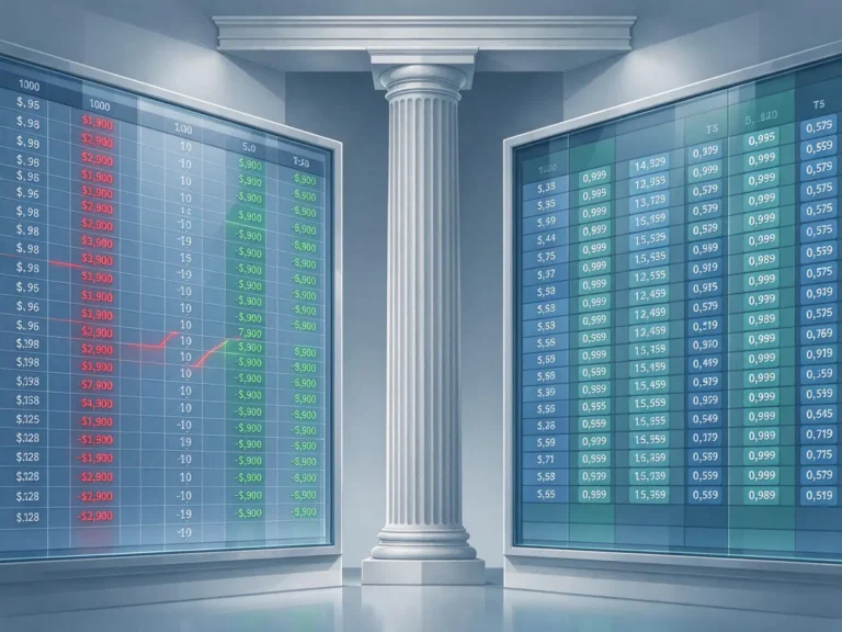 Split illustration comparing a prediction market order book with a sportsbook odds board
